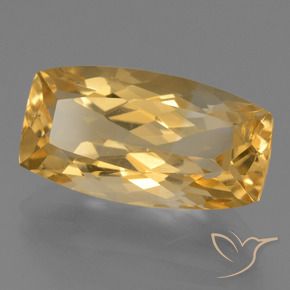 Citrine Orange doré profond naturelle Coussin, 7.81 ct, VS