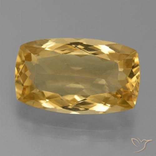 7.14ct Naturel Orange doré profond Citrine, Coussin, VVS
