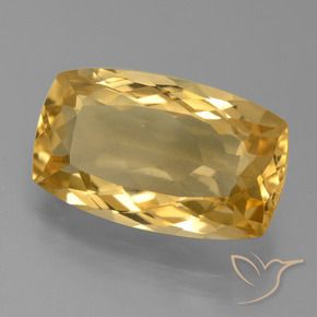 Citrine Orange doré profond naturelle Coussin, 7.14 ct, VVS