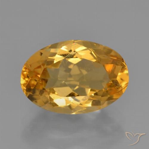 3.62ct Naturel Doré-orange foncé Citrine, ovale, VS