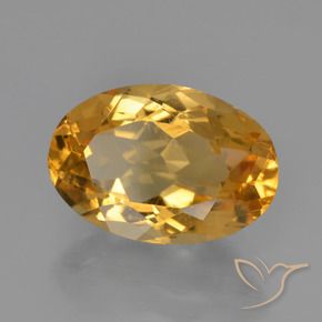 Citrine Doré-orange foncé naturelle ovale, 3.62 ct, VS
