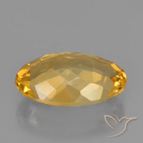 Citrine Orange doré profond naturelle ovale, 3.11 ct, VVS