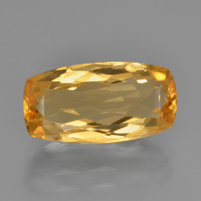 Citrine Doré moyen-foncé naturelle Coupe coussin, 3.68 ct, VVS