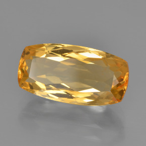 Citrine Doré moyen-foncé naturelle Coupe coussin, 3.68 ct, VVS