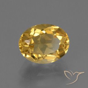 Citrine Orange doré profond naturelle ovale, 2.77 ct, VVS