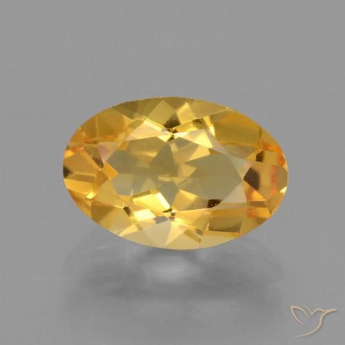 Citrine doré naturelle coupe ovale, 2,58 ct, VVS