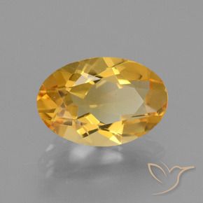 Citrine doré naturelle coupe ovale, 2,58 ct, VVS