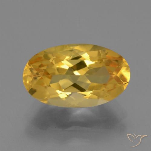 3.34ct Naturel Orange doré profond Citrine, ovale, VVS-VS