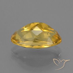 Citrine Orange doré profond naturelle ovale, 3.34 ct, VVS-VS