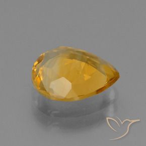 Citrine Doré moyen-foncé naturelle En forme de poire, 2.95 ct, VVS