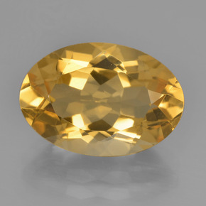 Citrine doré naturelle coupe ovale, 5,15 ct, VVS