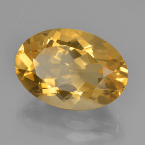 Citrine doré naturelle coupe ovale, 5,15 ct, VVS