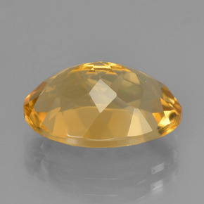 Citrine doré naturelle coupe ovale, 5,15 ct, VVS