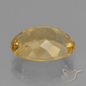 Citrine Orange doré profond naturelle ovale, 5.23 ct, VVS