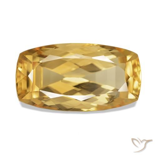 Citrine Orange doré profond naturelle Coussin, 6.65 ct, VVS