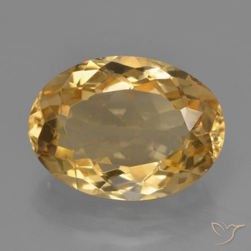 Citrine Doré moyen-foncé naturelle ovale, 5.98 ct, VVS