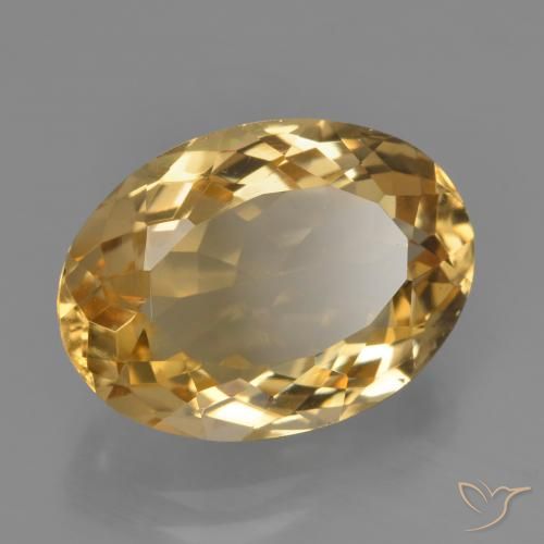 Citrine Doré moyen-foncé naturelle ovale, 5.98 ct, VVS