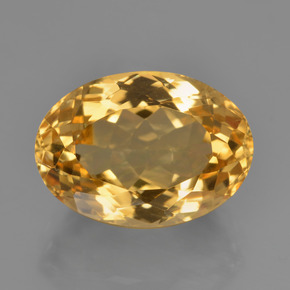 Citrine doré naturelle coupe ovale, 6,49 ct, VVS