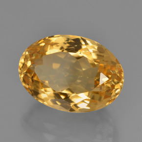 Citrine doré naturelle coupe ovale, 6,49 ct, VVS