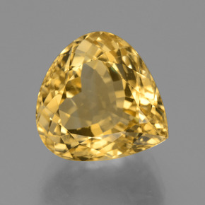 Citrine doré naturelle en forme de poire, 10,25 ct, VVS