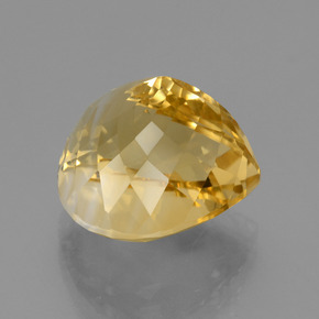 Citrine doré naturelle en forme de poire, 10,25 ct, VVS