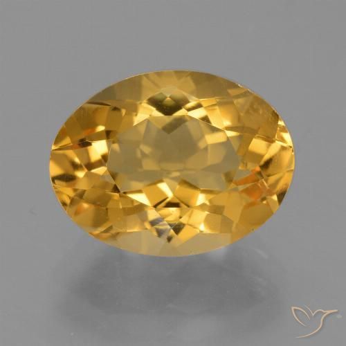 4.42ct Naturel Orange doré profond Citrine, ovale, VS