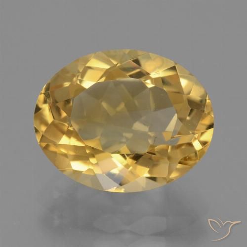 4.86ct Naturel Doré moyen-léger Citrine, ovale, VVS
