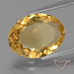 Citrine Doré foncé naturelle ovale, 4.63 ct, VVS