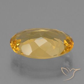 Citrine Doré foncé naturelle ovale, 4.42 ct, VVS