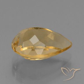 Citrine Doré moyen-foncé naturelle En forme de poire, 4.45 ct, VVS-VS