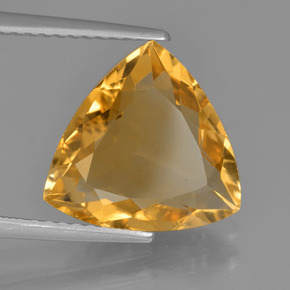 Citrine Doré moyen-foncé naturelle Trillion, 3.94 ct, VVS