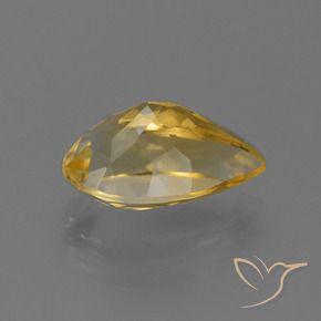Citrine Doré vif naturelle En forme de poire, 4.32 ct, VVS