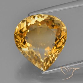 Citrine Doré moyen-foncé naturelle En forme de poire, 4.78 ct, VVS-VS