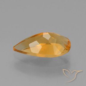 Citrine Orange-or naturelle En forme de poire, 2.92 ct, VVS-VS