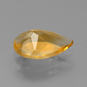 Citrine Orange moyen naturelle En forme de poire, 2.76 ct, VS
