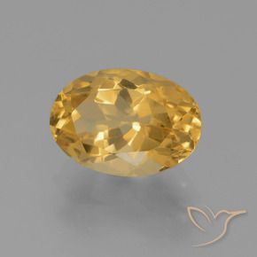 Citrine Doré moyen-foncé naturelle ovale, 2.63 ct, VVS-VS