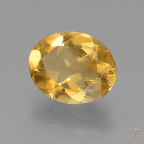Citrine Orange doré profond naturelle ovale, 2.93 ct, VVS-VS