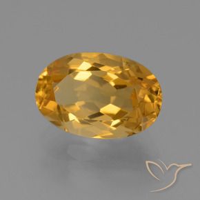 Citrine Orange-or naturelle ovale, 3.01 ct, VVS-VS