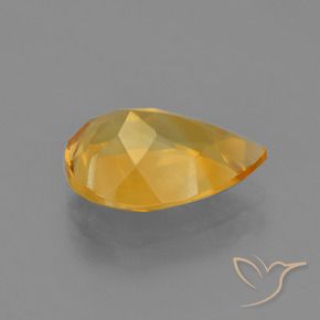 Citrine Orange-or moyen-léger naturelle En forme de poire, 3.06 ct, VVS-VS