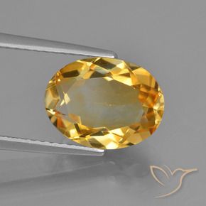 Citrine Doré foncé naturelle ovale, 2.92 ct, VVS-VS