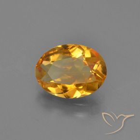 Citrine Or orange foncé naturelle ovale, 1.89 ct, VVS-VS