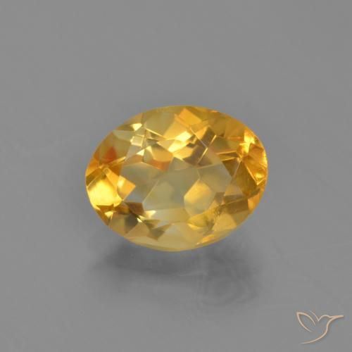 Citrine Orange doré profond naturelle ovale, 2.41 ct, VVS-VS