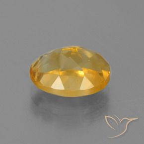 Citrine Orange doré profond naturelle ovale, 3.54 ct, VVS-VS