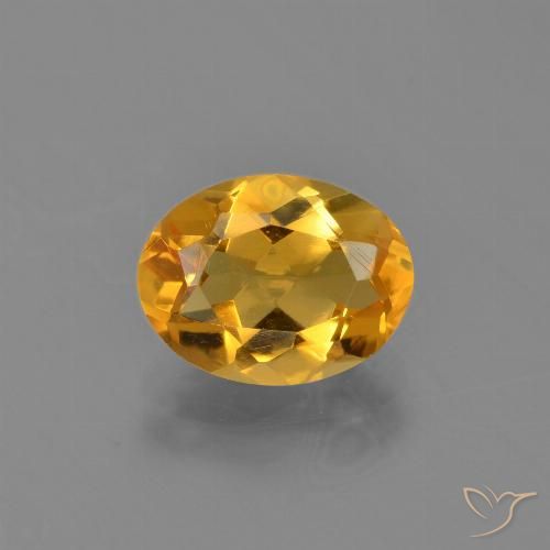 Citrine Or orange foncé naturelle ovale, 2.11 ct, VVS-VS
