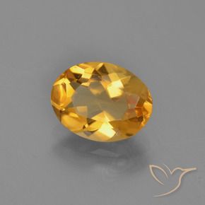 Citrine Or orange foncé naturelle ovale, 2.11 ct, VVS-VS