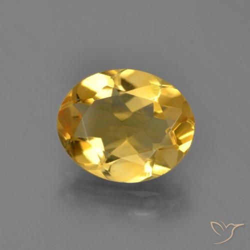 Citrine Orange doré profond naturelle ovale, 2.76 ct, VVS-VS