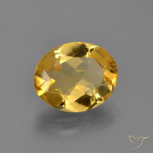 Citrine Orange doré profond naturelle ovale, 2.76 ct, VVS-VS