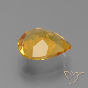 Citrine Doré foncé naturelle En forme de poire, 3.13 ct, VVS-VS