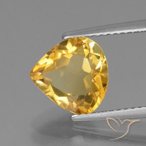 Citrine Doré moyen-foncé naturelle En forme de poire, 2.40 ct, VVS-VS