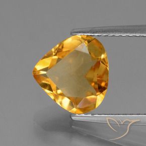 Citrine Doré-orange foncé naturelle En forme de poire, 2.16 ct, VVS-VS